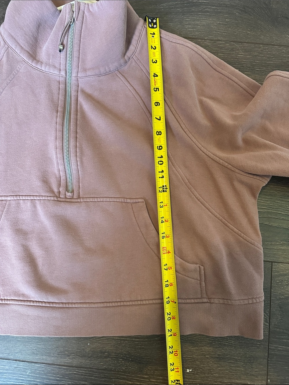 Lululemon Scuba Half Zip Funnel Neck Sweatshirt Dusty Mauve Women’s XL/XXL - Picture 8 of 9